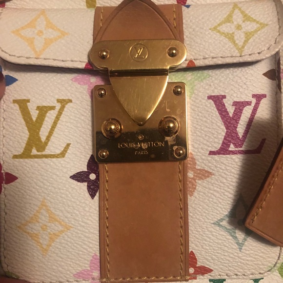 LV White Monogram Multicolor Canvas Speedy - Picture 4 of 8